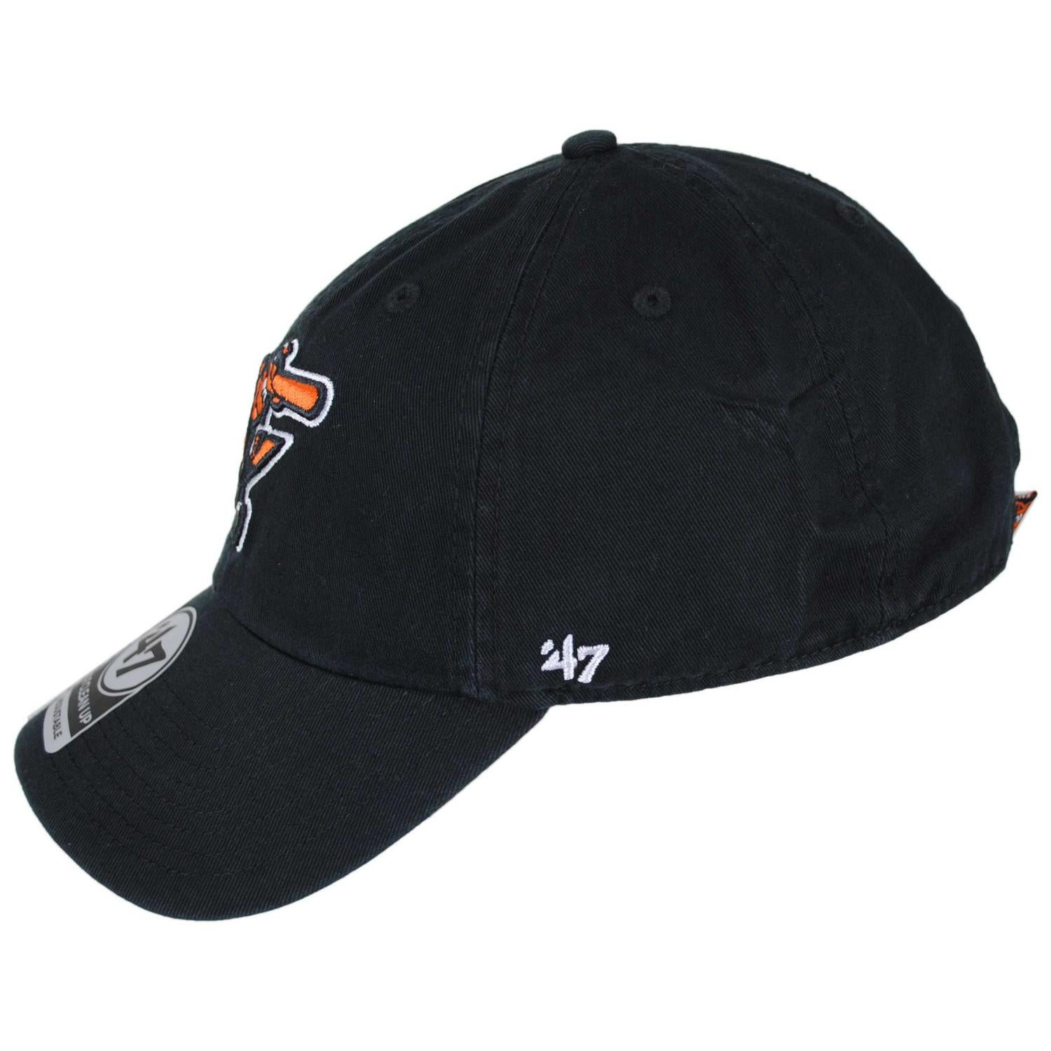 47 Brand | Baltimore Orioles MLB Clean Up Strapback Baseball Cap Dad Hat | 203381 | profile | BLACK