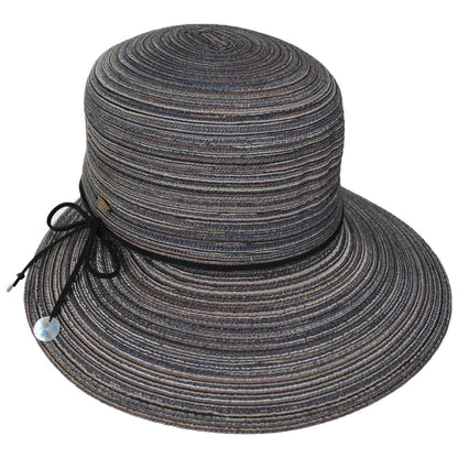 Scala | Teodora Poly Braid Facesaver Cap | 101567 | lead | BLACK