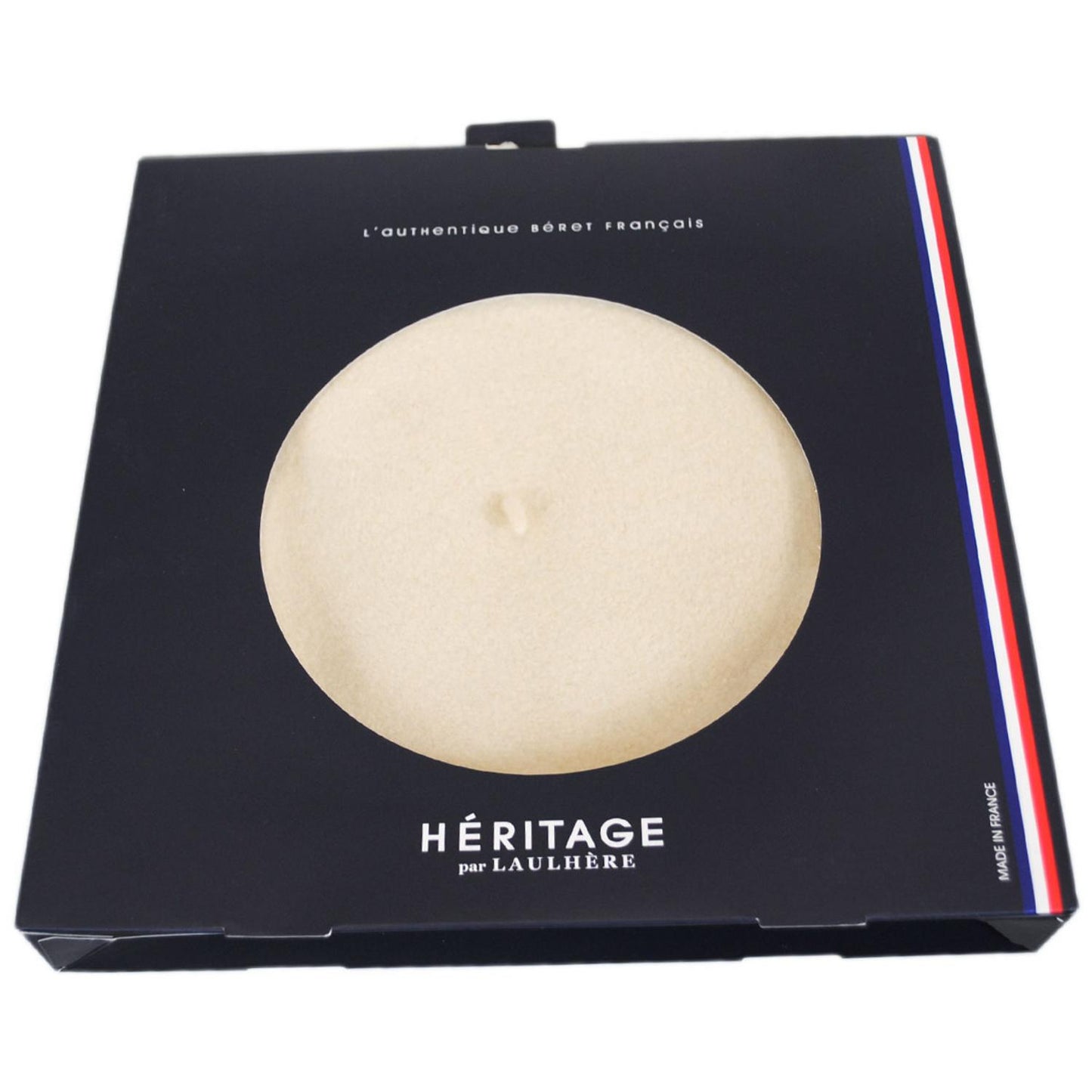 Heritage par Laulhere | Authentique Classic Wool Beret | 151058 | detailone | NATUREL