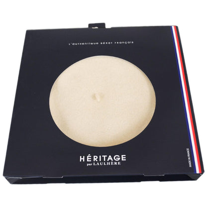 Heritage par Laulhere | Authentique Classic Wool Beret | 151058 | detailone | NATUREL