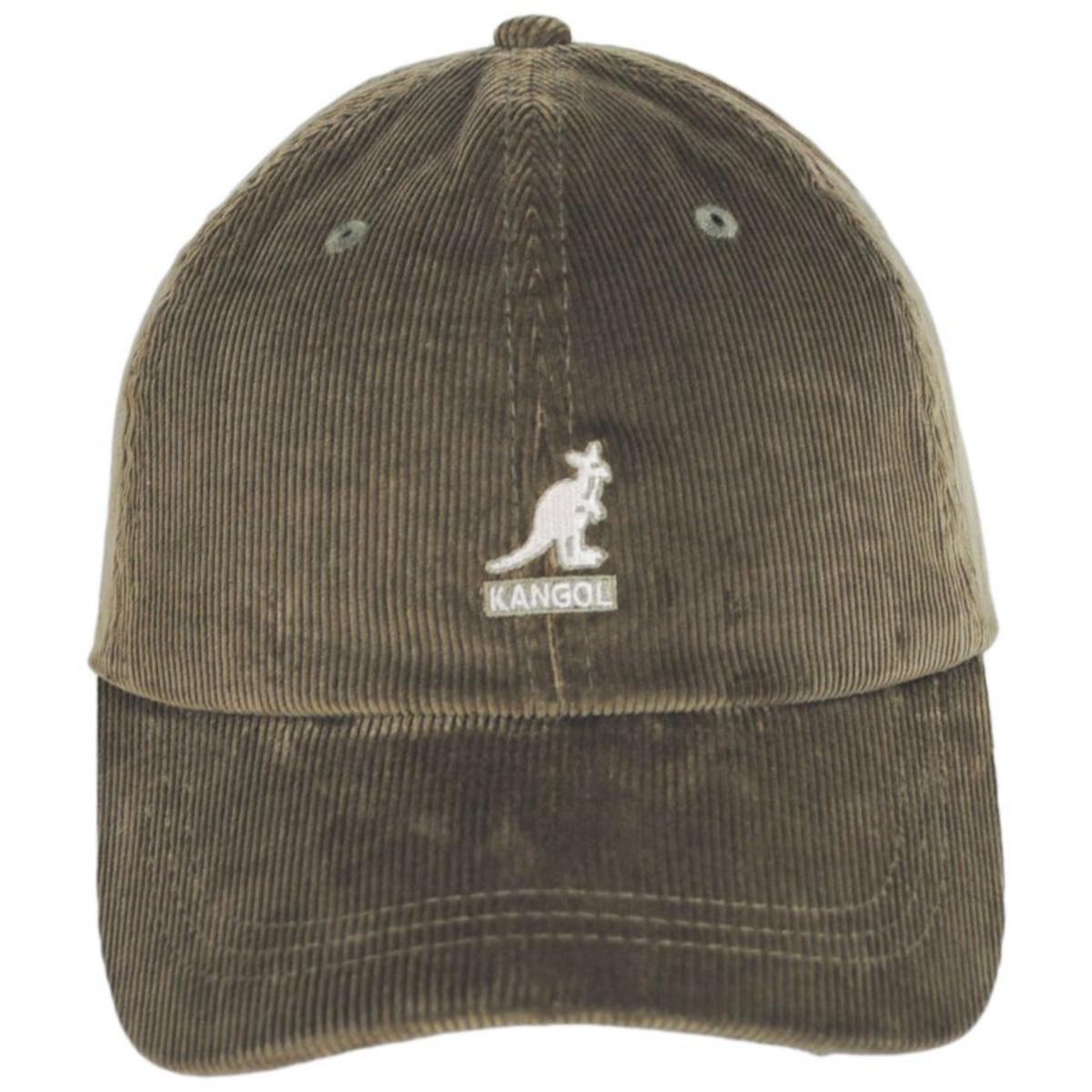 Kangol | Logo Corduroy Strapback Baseball Cap Dad Hat | 201182 | front | NICKEL