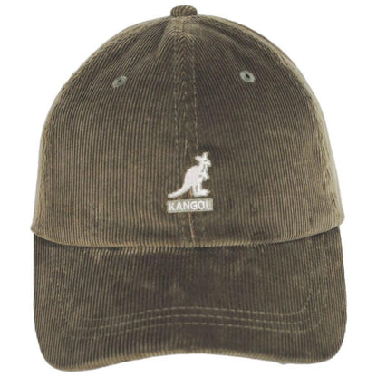 Kangol | Logo Corduroy Strapback Baseball Cap Dad Hat | 201182 | front | NICKEL