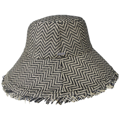 BRIXTON HATS | Alice Toyo Straw Bucket Hat | 104048 | profile | BLACK/NATURAL