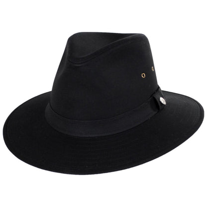 Jaxon Hats | Wholesale Cotton Oilcloth Safari Fedora Hat B2B Pre-Pack | B2B147252 | lead | BLACK