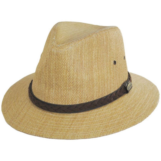Panama Jack | Seadragon Toyo Straw Safari Fedora Hat | 126079 | lead | TEA