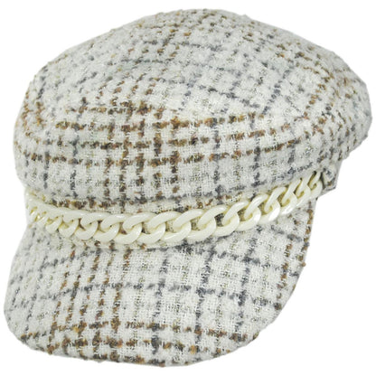 San Diego Hat Company | Emmy Lou Tweed Cabbie Cap | 108655 | lead | IVORY
