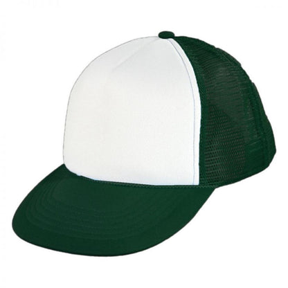 HeadShots by KC Caps | Foam and Mesh Trucker Snapback Baseball Cap | 200501 | lead | WHITE/GREEN