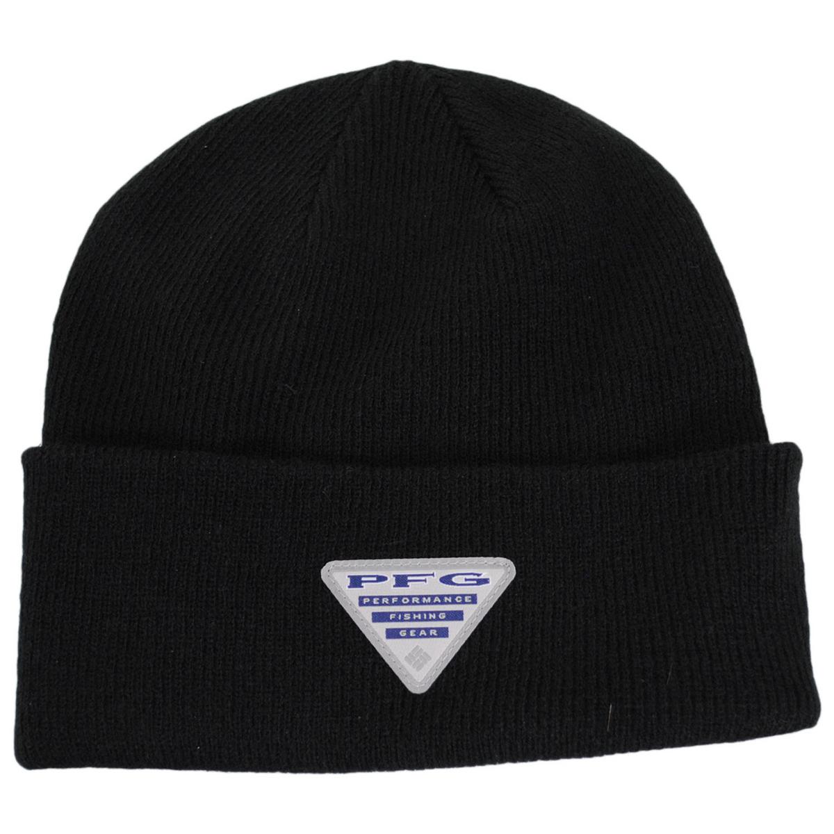 Columbia Sportswear | Fish Flag Acrylic Knit Cuffed Beanie Hat | 500741 | under | BLACK
