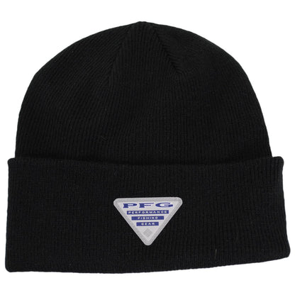 Columbia Sportswear | Fish Flag Acrylic Knit Cuffed Beanie Hat | 500741 | under | BLACK
