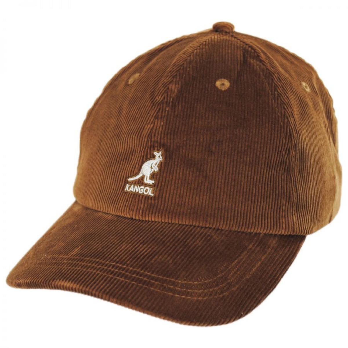 Kangol | Logo Corduroy Strapback Baseball Cap Dad Hat | 201182 | lead | WOOD
