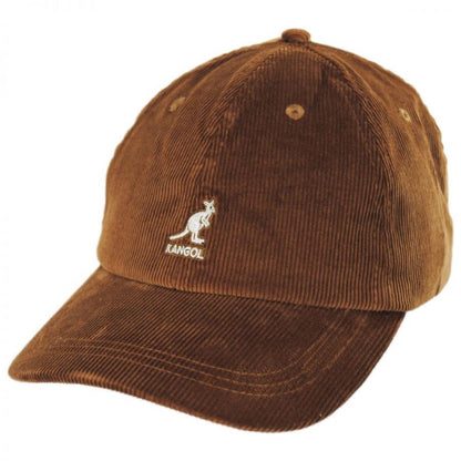 Kangol | Logo Corduroy Strapback Baseball Cap Dad Hat | 201182 | lead | WOOD