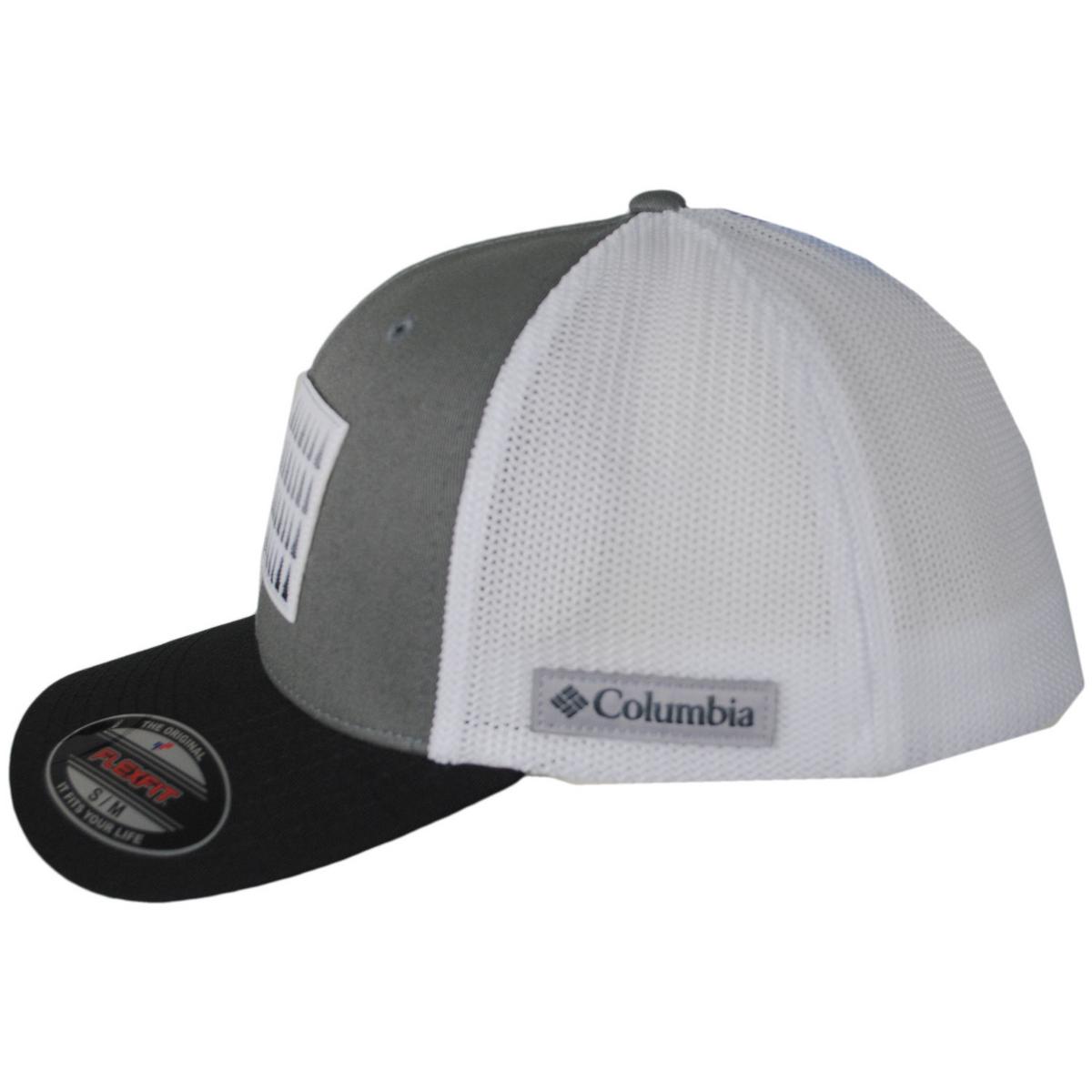 Columbia Sportswear | Tree Flag Mesh Flexfit Fitted Baseball Cap - FW24 | 400139FW24 | profile | TITANIUM/WHITE/BLACK