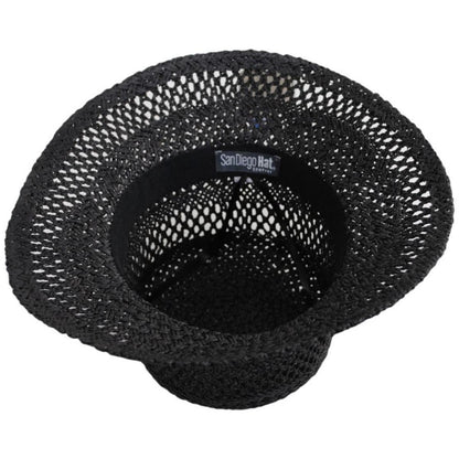 San Diego Hat Company | In The Clouds Toyo Straw Bucket Hat | 103674 | under | BLACK