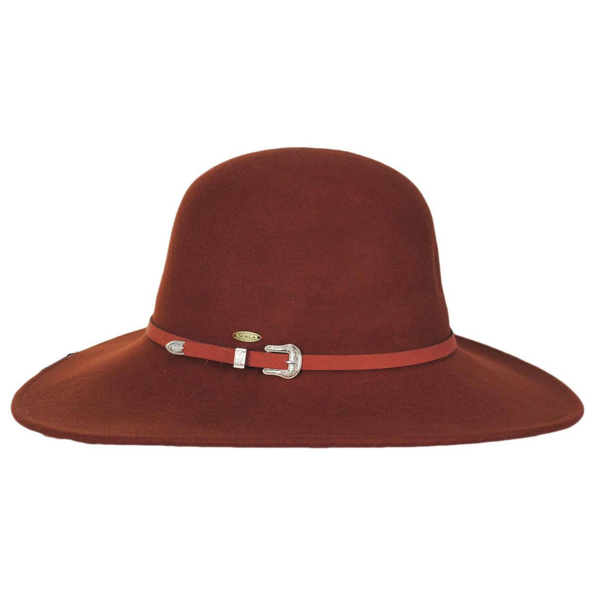 Scala | Meiomi Wool Felt Swinger Hat | 123500 | profile | RUST