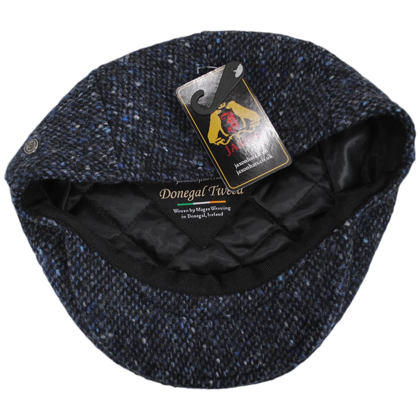 Jaxon & James | Donegal Tweed Foyle Marl Flat Cap | 170019 | under | BLACK/BLUE