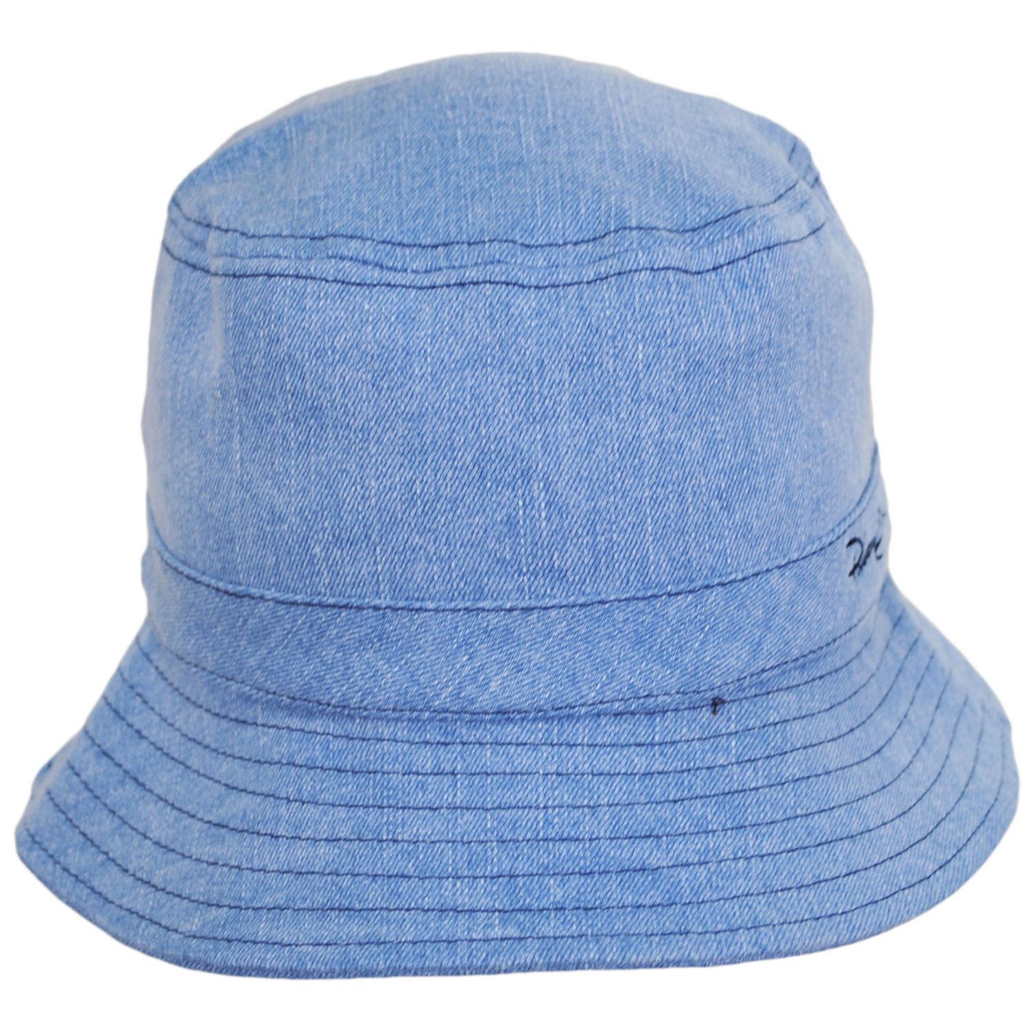 Panama Jack | Fantasia Denim Bucket Hat | 110404 | front | DENIM BLUE
