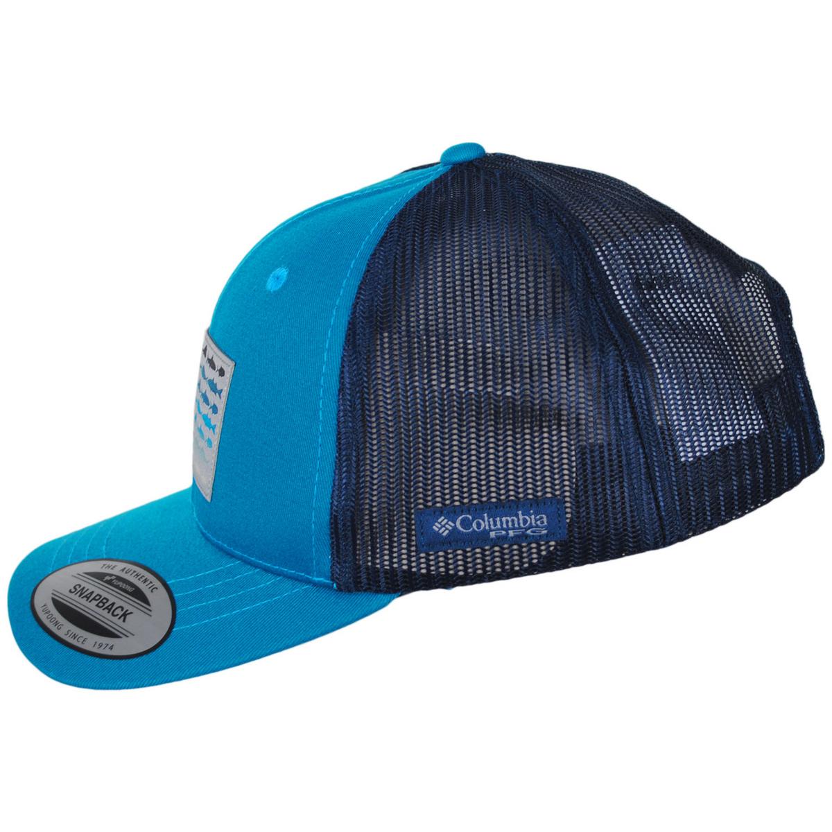 Columbia Sportswear | Kid's PFG Fish Flag Snapback Baseball Cap | 509610 | profile | BLUE ECHO