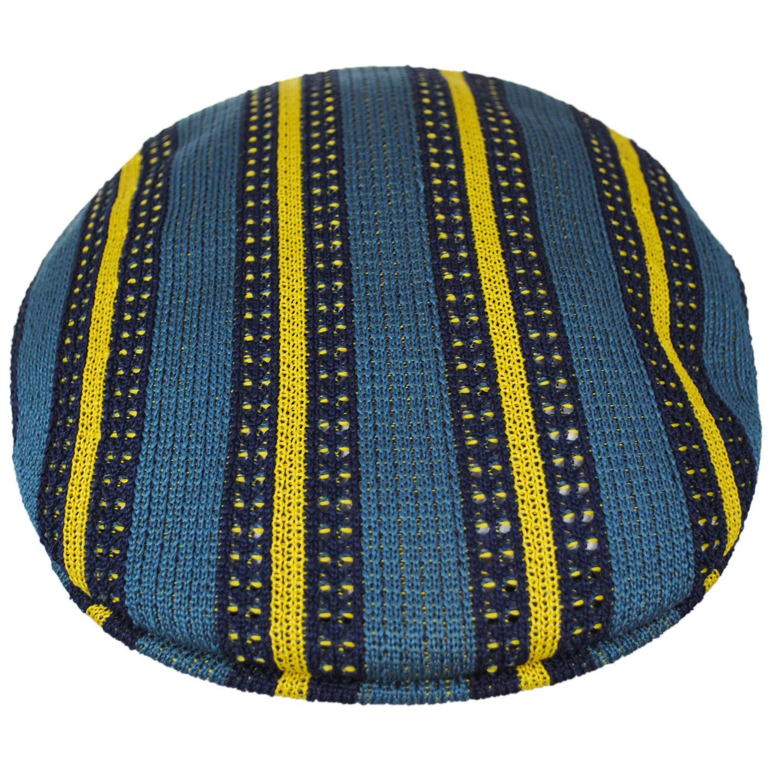 Kangol | Resort Stripe 504 Ivy Cap | 160846 | front | CELESTIAL TEAL MULTI