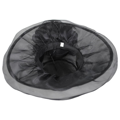 Sophia | Flower Clip Organza Dress Hat | 122910 | under | BLACK