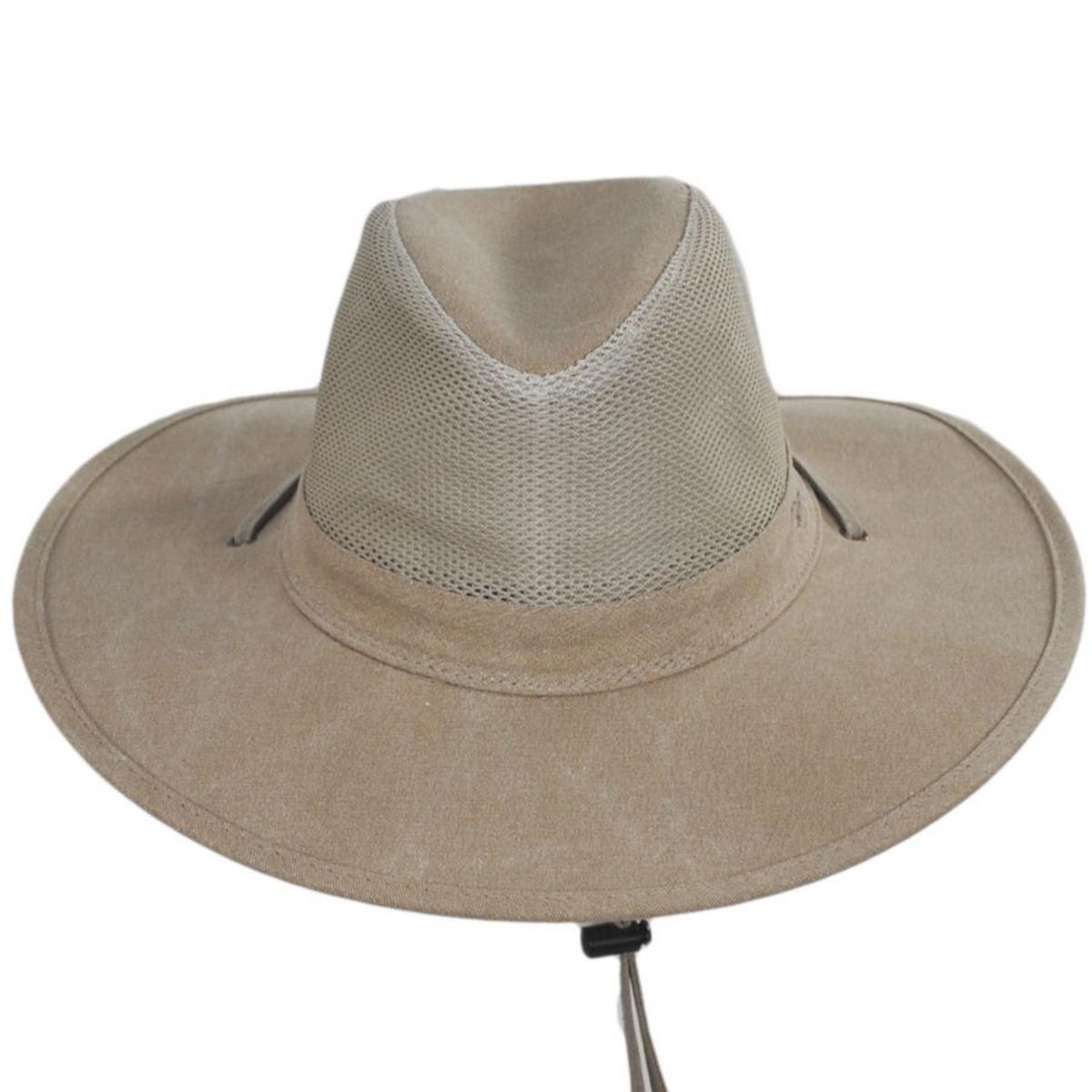 Panama Jack | Carp Cotton Outback Hat | 400607 | front | KHAKI