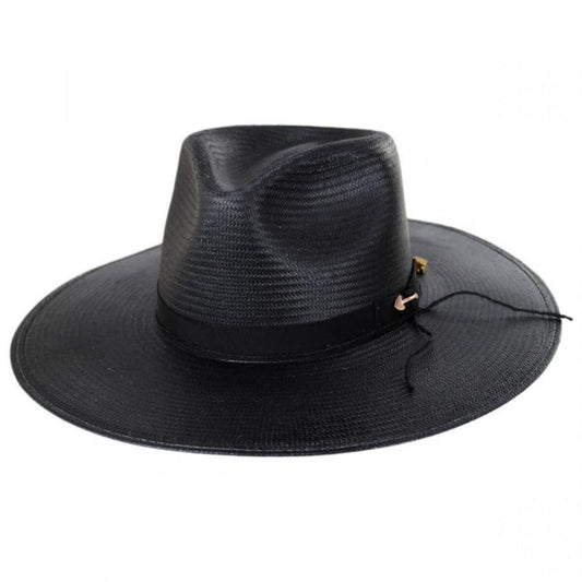 Stetson | JW Marshall Shantung Straw Western Hat | 127017 | lead | BLACK