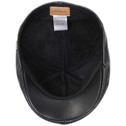 Scala | Lamarck Leather Duckbill Ivy Cap | 160167 | under | BLACK