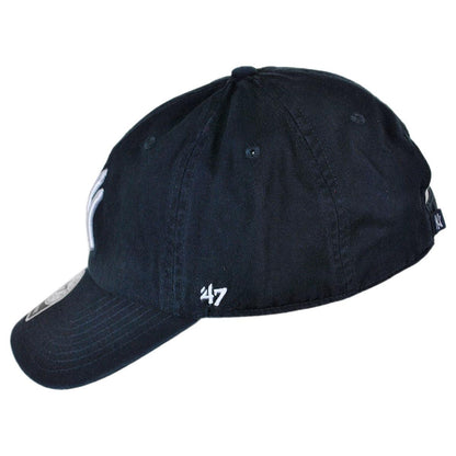 47 Brand | New York Yankees MLB Clean Up Strapback Baseball Cap Dad Hat | 203142 | profile | NAVY/WHITE