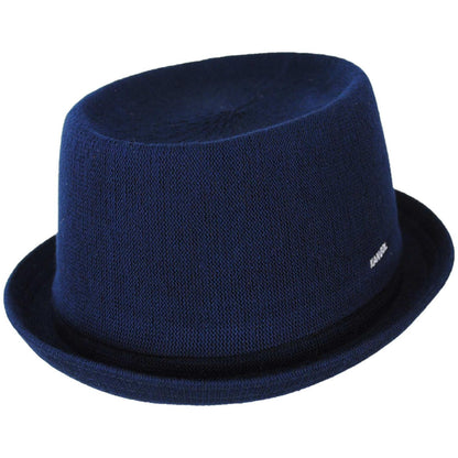 Kangol | Bamboo Mowbray Pork Pie Hat | 185744 | lead | DARK BLUE