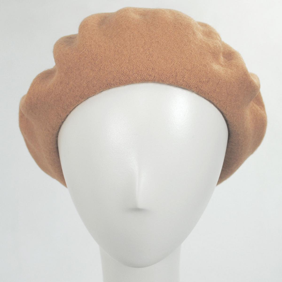Village Hat Shop | Wholesale Wool Fashion Beret B2B Pre-Pack | B2B152500 | front | CAMEL