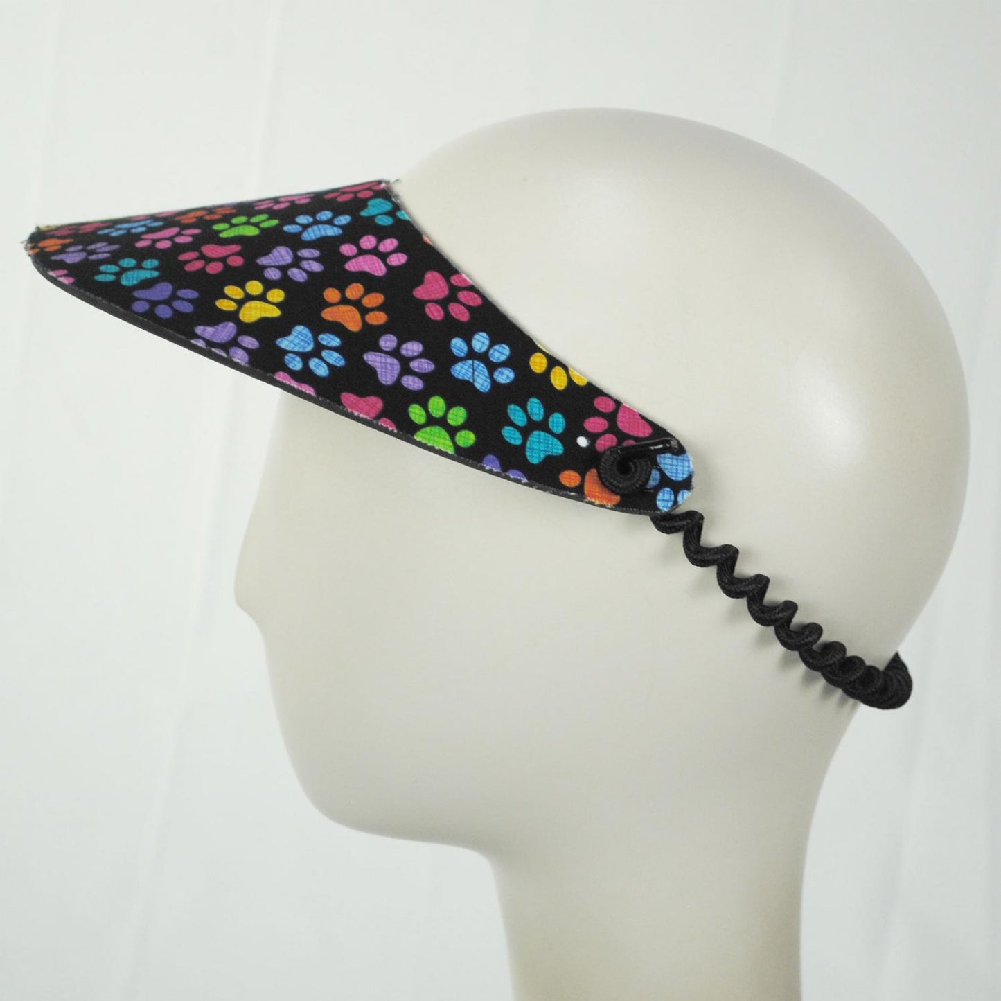 The Incredible Sunvisor | Springlace Paw Prints Sunvisor | 196375 | profile | BLACK/MULTI