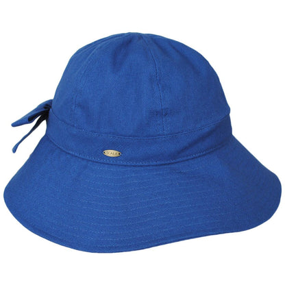Scala | Elda Cotton Facesaver Cap | 106416 | profile | ATLANTIC BLUE