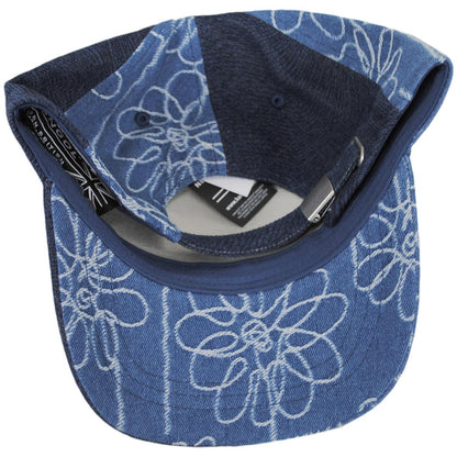 Kangol | Denim Mashup Strapback Baseball Cap Dad Hat | 201132 | under | MEDIUM BLUE FLORAL