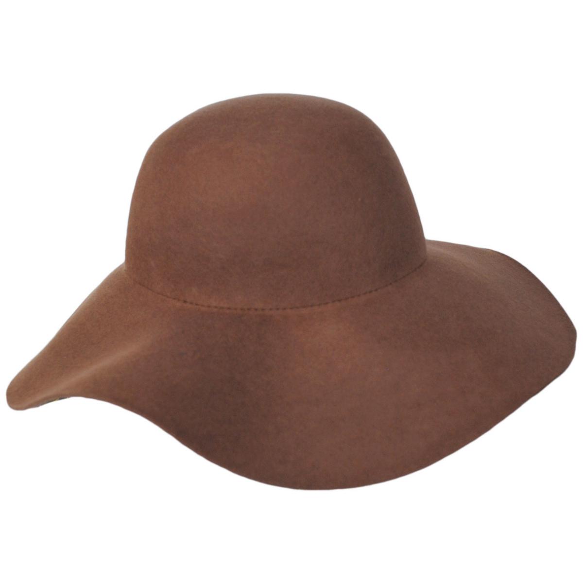 Scala | Boho Wool Felt Swinger Hat | 123472 | profile | CAMEL