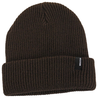 BRIXTON HATS | Heist Knit Beanie Hat | 502706 | lead | BROWN