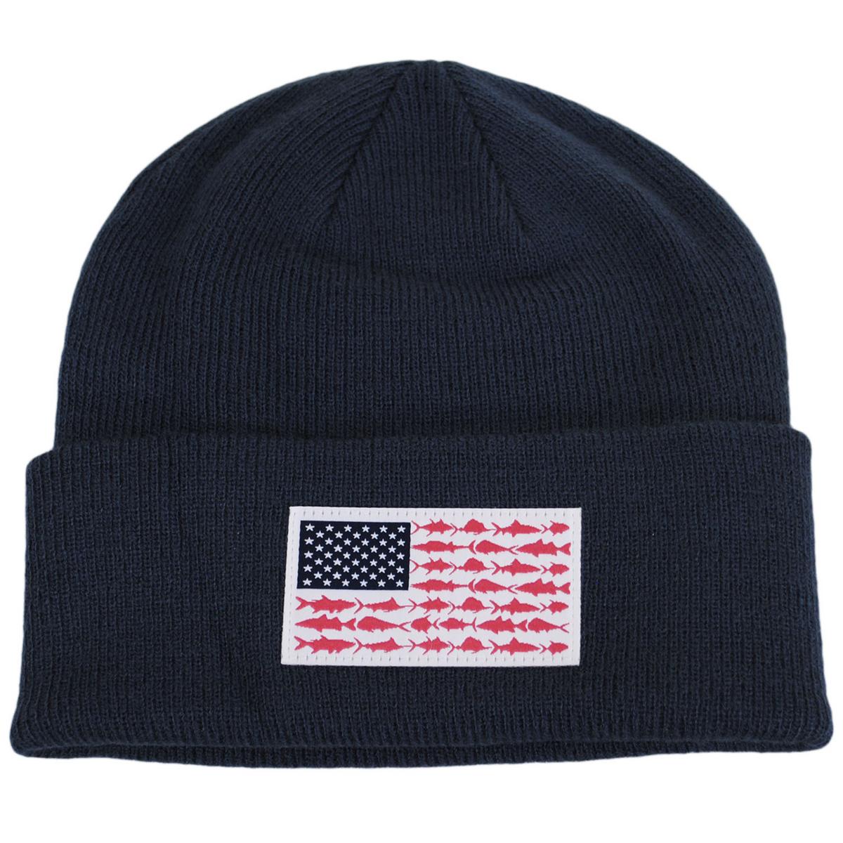 Columbia Sportswear | Fish Flag Acrylic Knit Cuffed Beanie Hat | 500741 | lead | CARBON