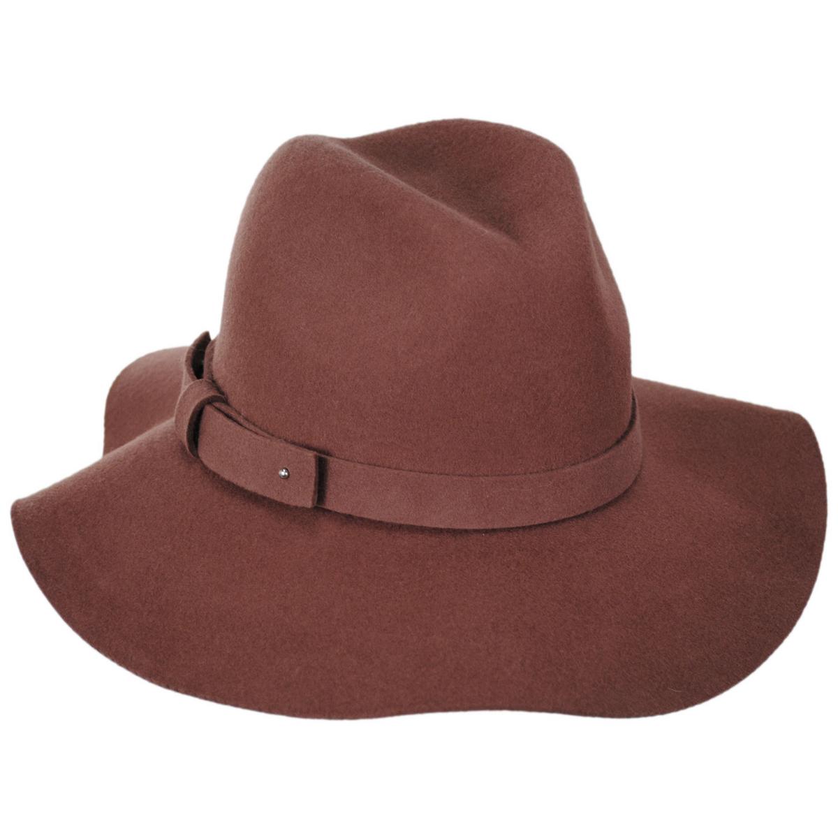 San Diego Hat Company | Prairie Wool Felt Packable Fedora Hat | 125208 | lead | BROWN