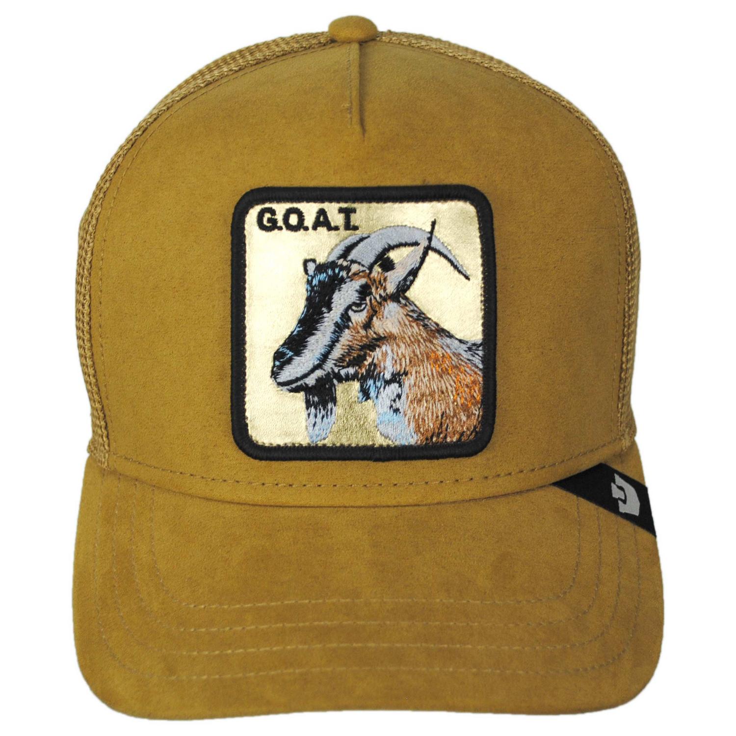 Goorin Bros | Golden Goat Mesh Trucker Snapback Baseball Cap | 200785 | front | AMBER