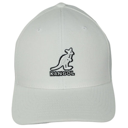 Kangol | 3D Logo Flexfit Fitted Baseball Cap | 201150 | front | WHITE/BLACK
