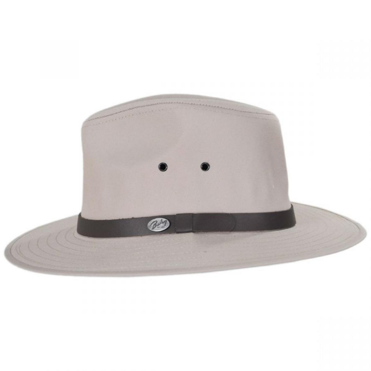 Bailey 1922 | Dalton Cotton Blend Rain Safari Fedora Hat - Chino | 147433FW23 | profile | CHINO