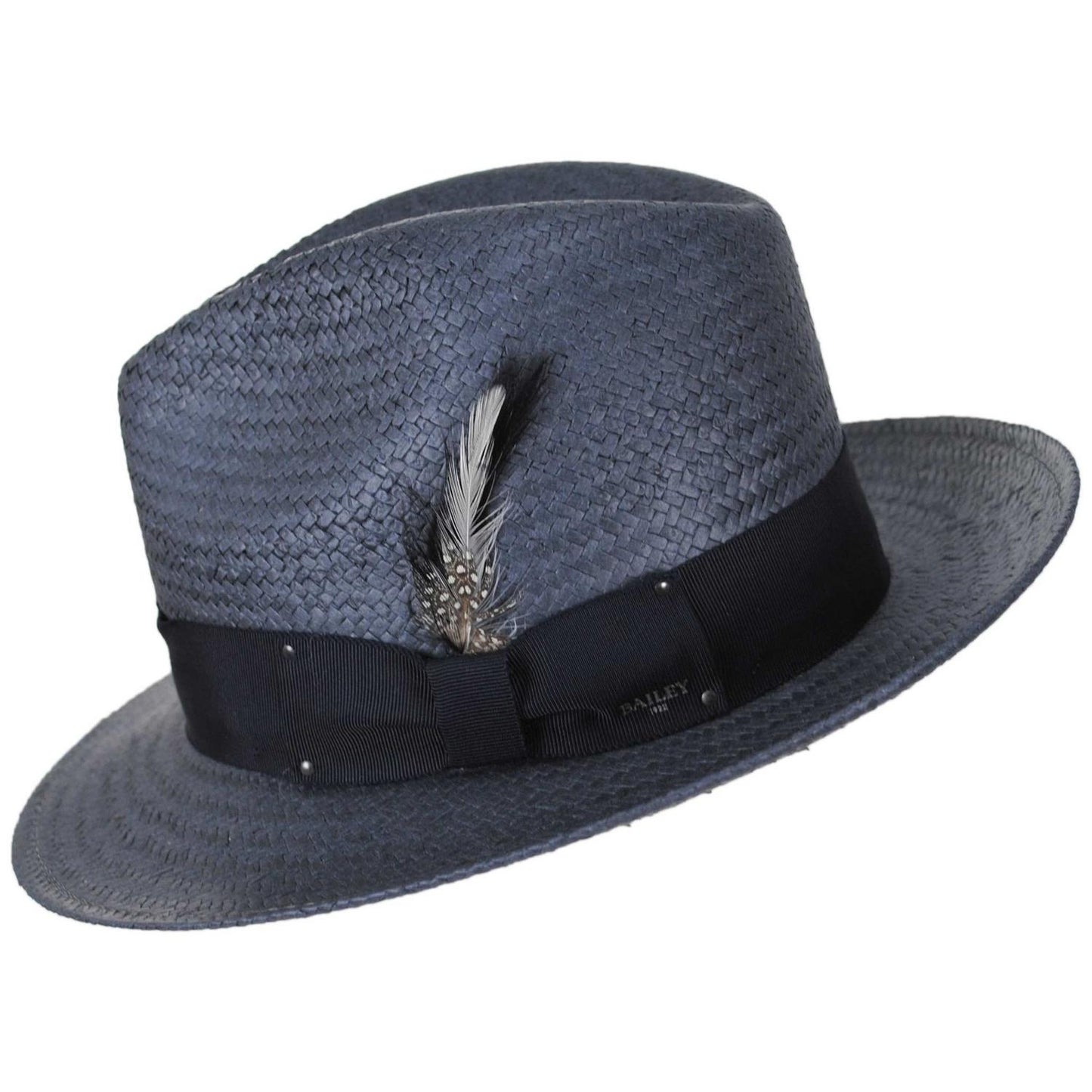 Bailey 1922 | Blixen Sun Raindura Straw Fedora Hat | 127936 | profile | NAVY
