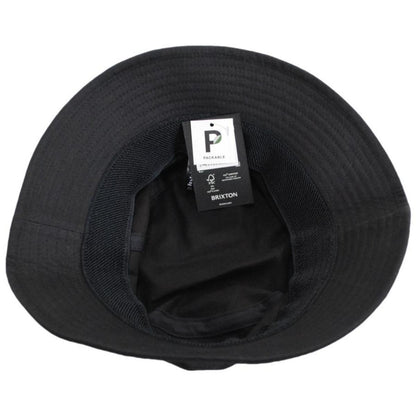 BRIXTON HATS | Beta Cotton Packable Bucket Hat - Standard Colors | 185525 | under | BLACK