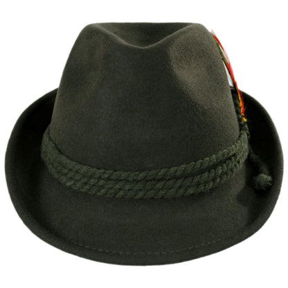 Jaxon Hats | Wholesale Alpine Wool Felt Fedora Hat B2B Pre-Pack | B2B157001 | front | MOSS