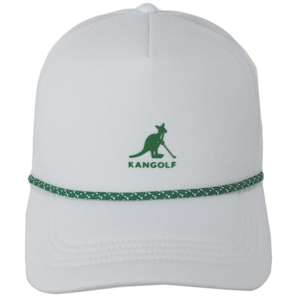Kangol | Kangolf Cotton Mesh Trucker Snapback Baseball Cap | 201144 | front | WHITE
