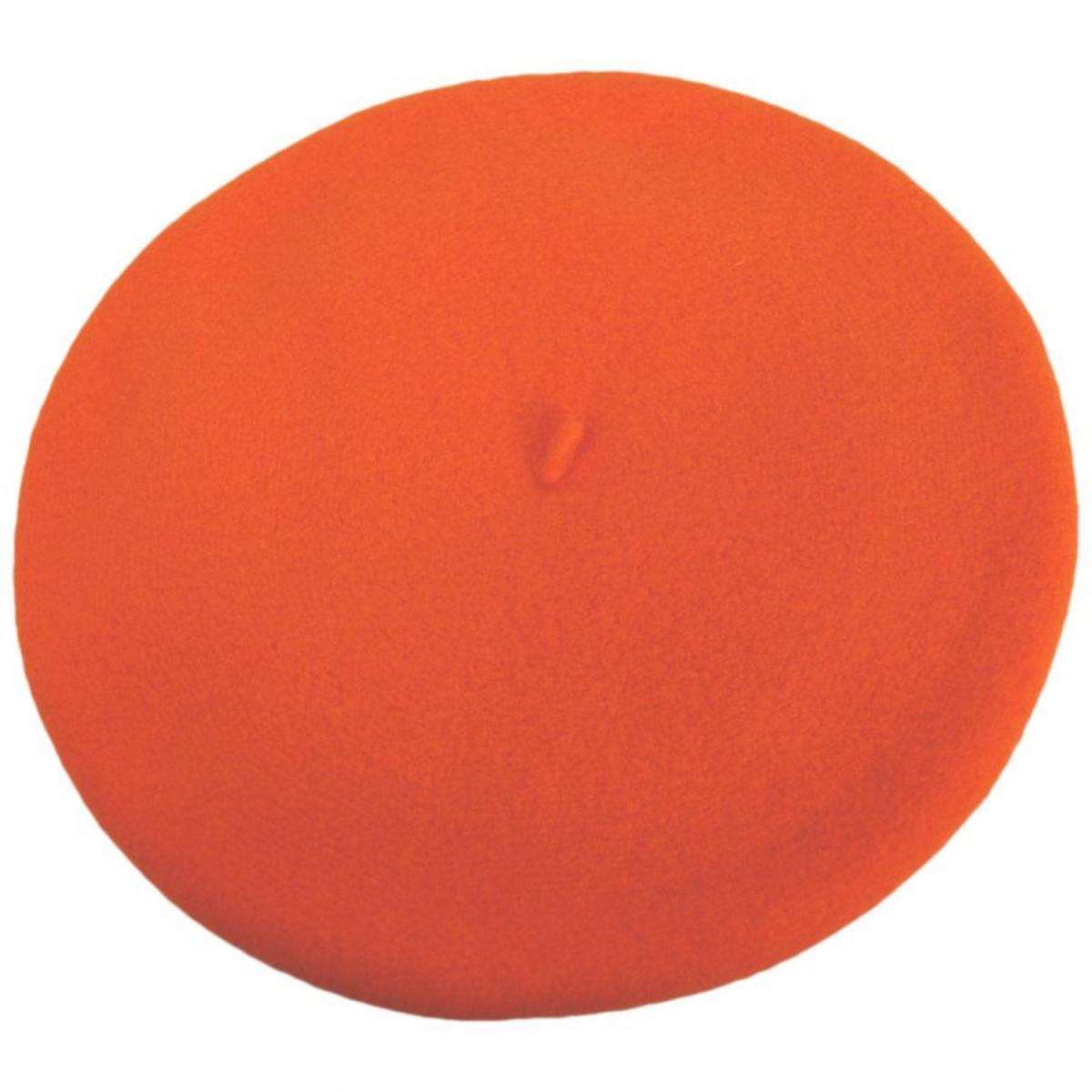 Heritage par Laulhere | Authentique Classic Wool Beret | 151058 | front | ORANGE