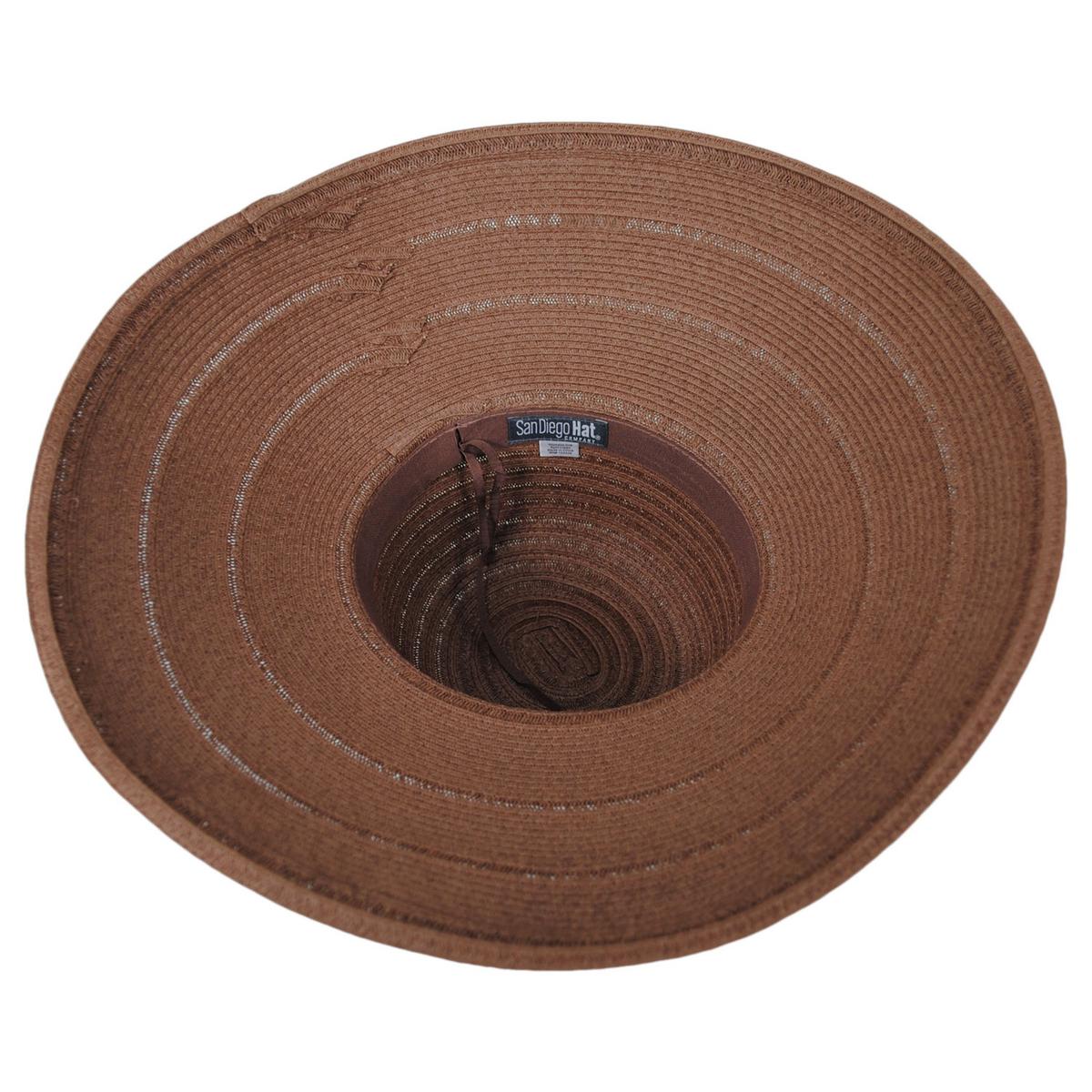 San Diego Hat Company | Newport Toyo Braid Sun Hat | 103685 | under | BROWN