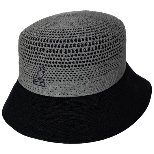Kangol | Double Mesh Tropic Lahinch Bucket Hat | 185831 | lead | WARM GREY/BLACK