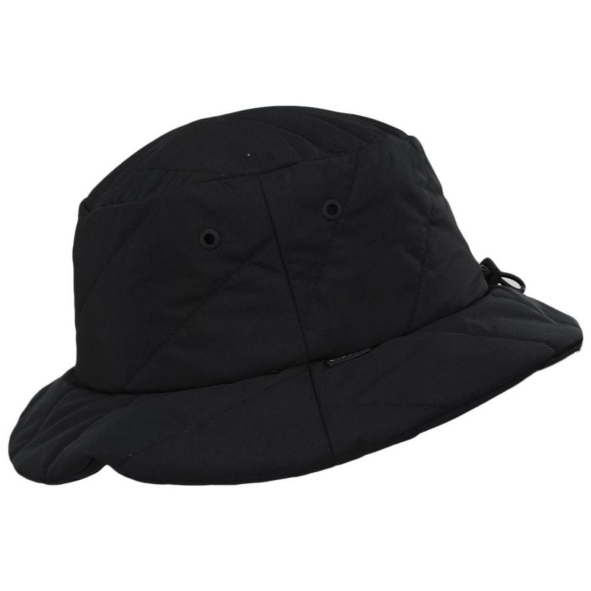 Tilley Endurables | Abbott Thindown Quilted Bucket Hat | 400845 | profile | BLACK