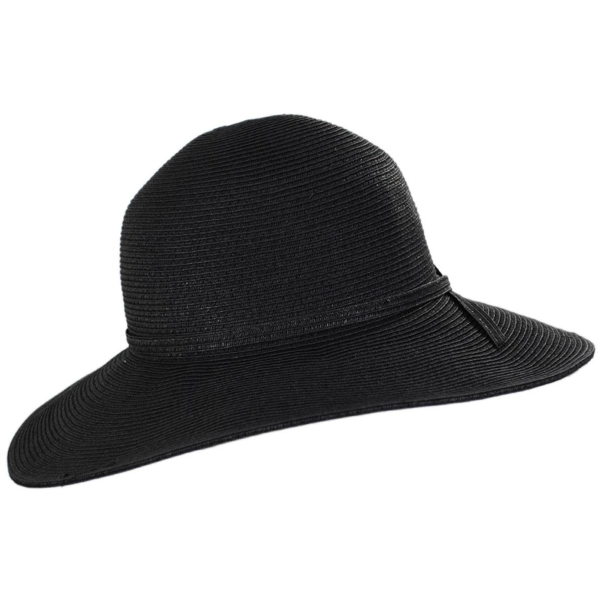 sur la tete | Wholesale Brighton Toyo Straw Sun Hat B2B Pre-Pack | B2B104203 | profile | BLACK