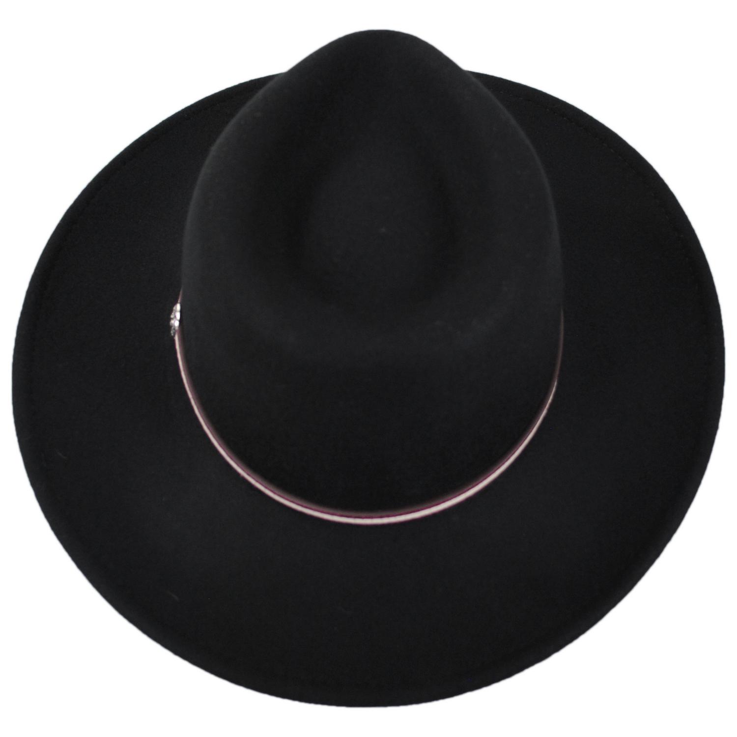 Stetson | USA 250th Bozeman Crushable Wool Felt Outback Hat | 130660 | top | BLACK