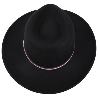 Stetson | USA 250th Bozeman Crushable Wool Felt Outback Hat | 130660 | top | BLACK